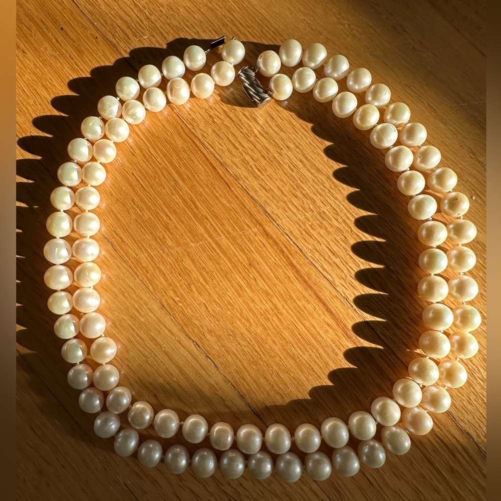 Saks Pearl Necklace - double strand Pearl necklace